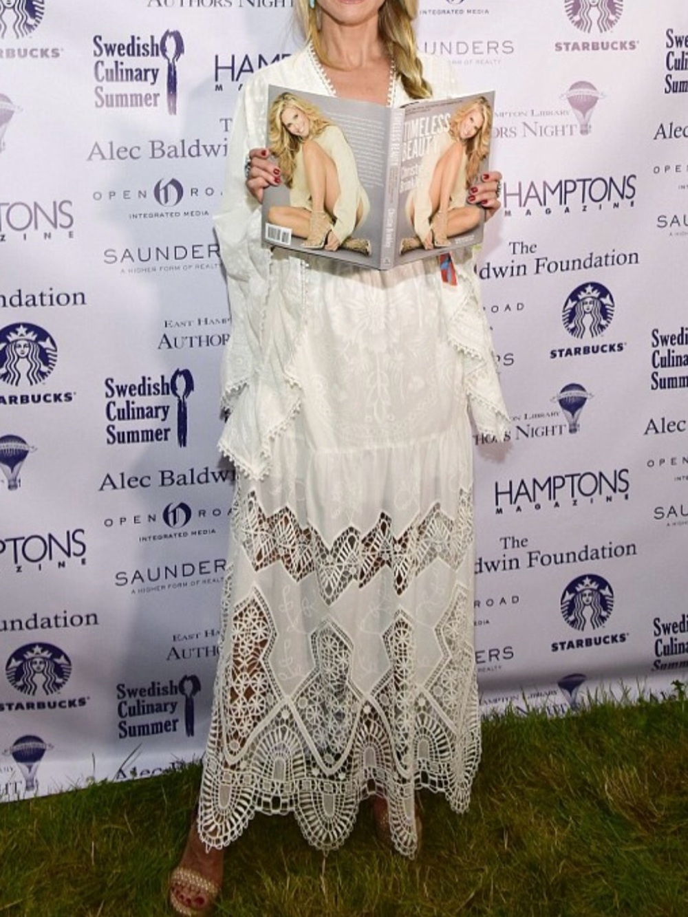 Anna Sui White Embroidered Bohemian Maxi Dress - Picture 5 of 5